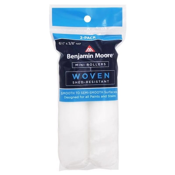 Premier Benjamin Moore Woven 6-1/2 in. W X 3/8 in. Mini Roller 2 pk U66303-018 - main